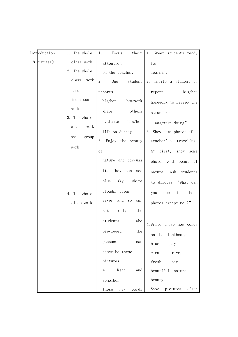 八年级英语上册 Unit 4 Our world Topic 1 Which do you like better, plants or animals Section A教案 （新版）仁爱版_第3页