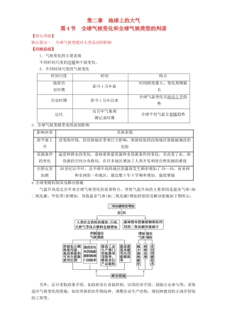 高中地理 专题2.4 全球气候变化和全球气候类型的判读（讲）（提升版）（含解析）新人教版必修1-新人教版高一必修1地理教案