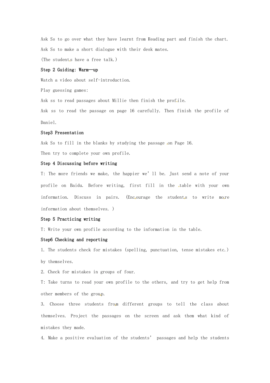 七年级英语上册 Unit 1 This is me Task教案 （新版）牛津版-（新版）牛津版初中七年级上册英语教案_第2页