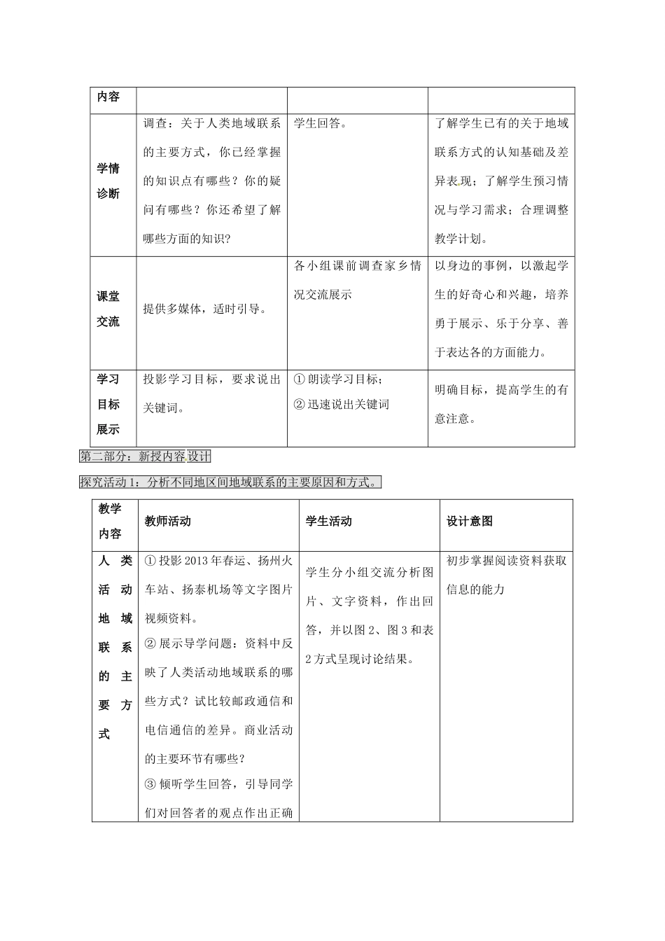 高中地理 4.1 人类活动地域联系的方式教案 鲁教版必修2-鲁教版高一必修2地理教案_第3页
