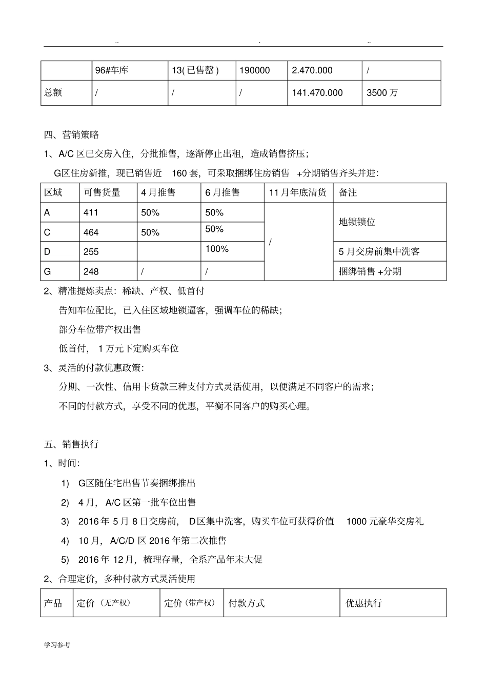 20160405_车位营销执行方案_第2页