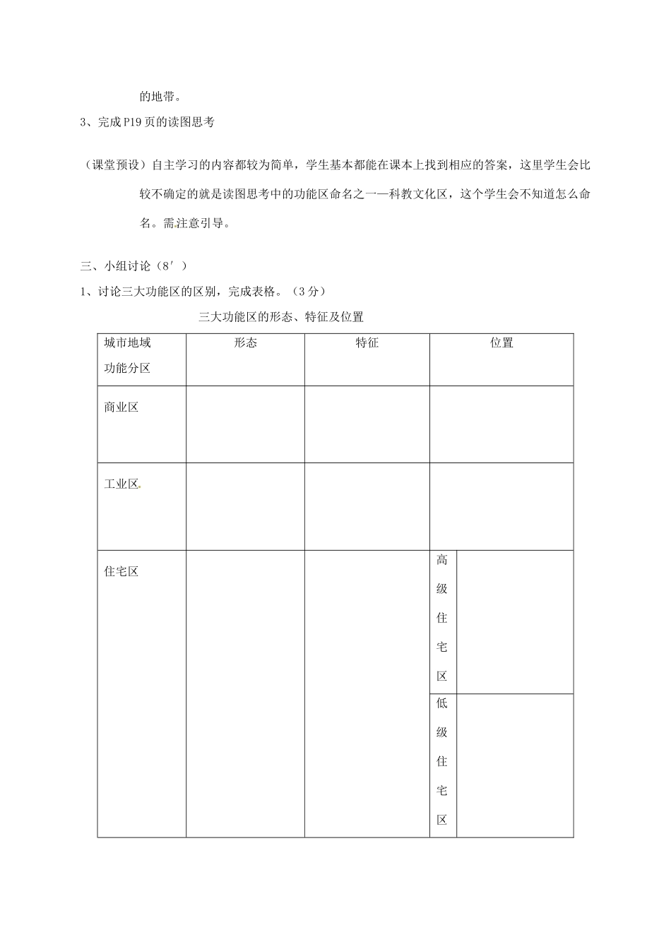高中地理 2.1.1城市内部空间结构教学设计 新人教版必修2-新人教版高一必修2地理教案_第2页