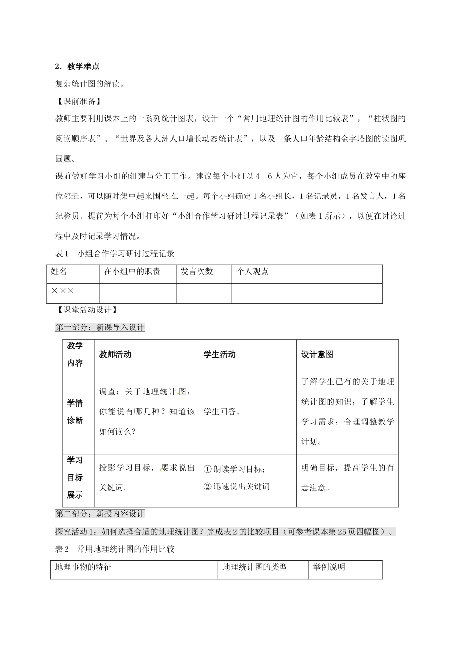 高中地理 1.4 学用地理统计图（第1课时）教案 鲁教版必修2-鲁教版高一必修2地理教案_第2页