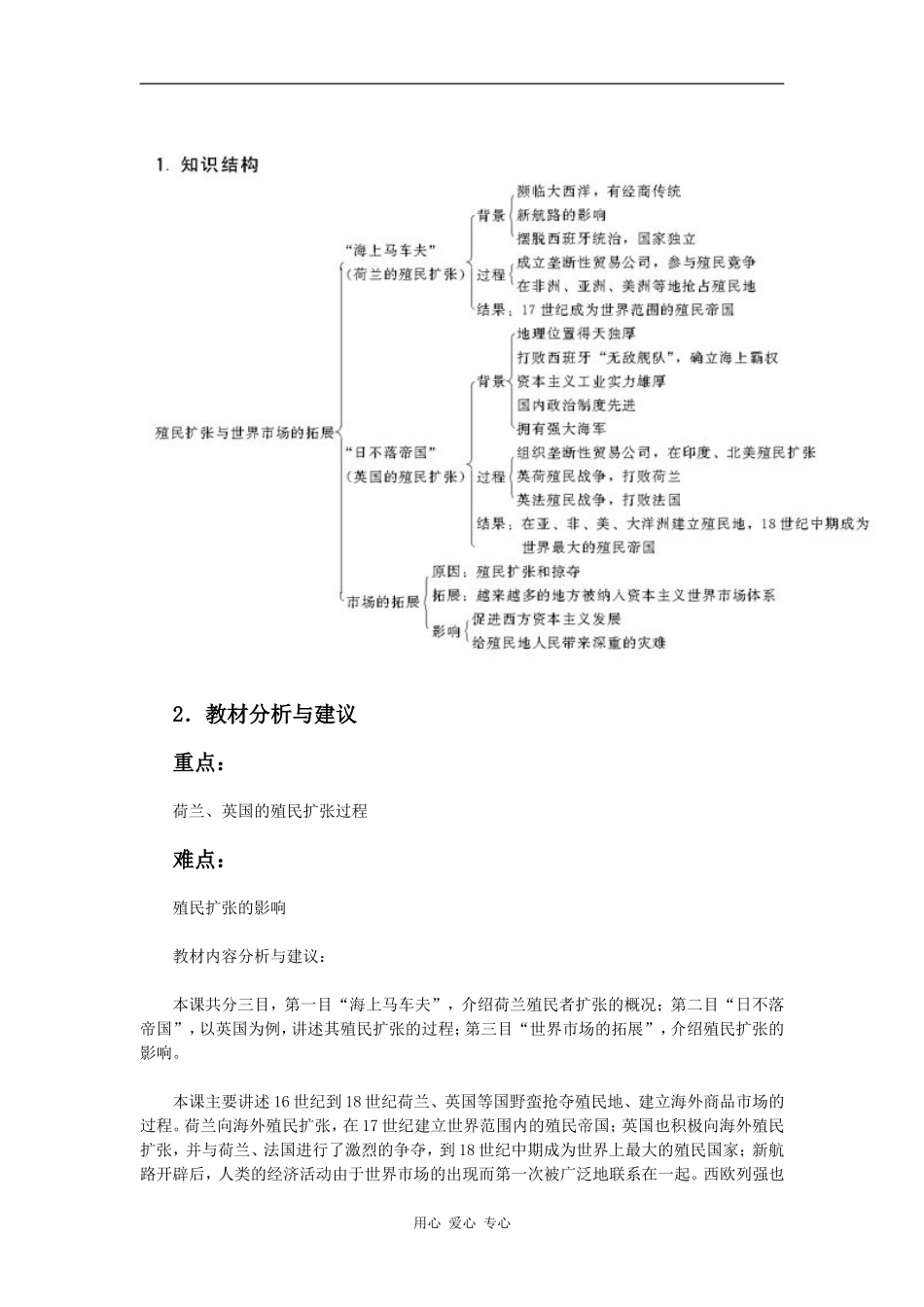 高中历史：殖民扩张与世界市场的拓展 教案分析 新人教版必修2_第2页
