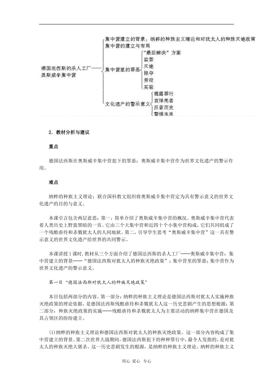 高中历史：9.2《德国法西斯的杀人工厂──奥斯威辛集中营》教案（新人教版选修6）_第2页