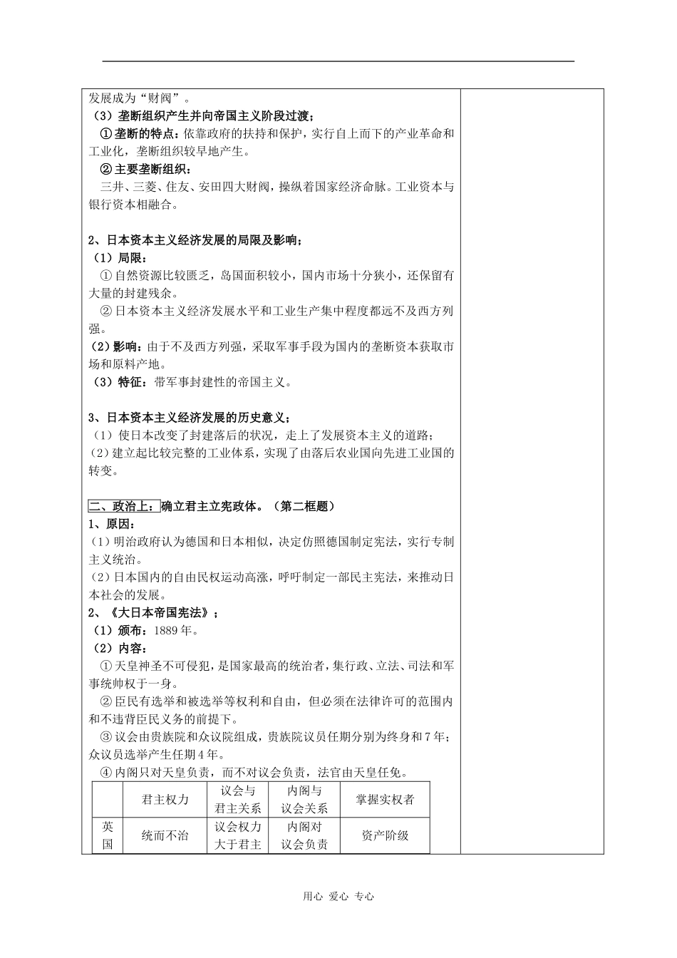 高中历史：8.3  迅速崛起的日本 教案人民版选修1_第2页