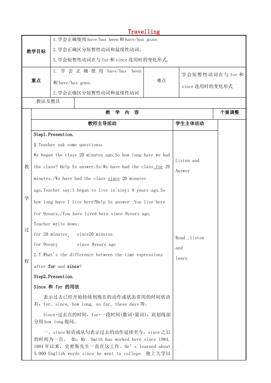 八年级英语下册 Unit 2 Travelling Grammar 2教案 （新版）牛津版-（新版）牛津版初中八年级下册英语教案_第1页