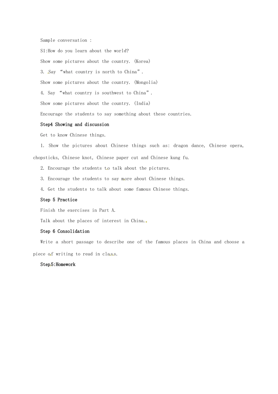 九年级英语下册 Unit 1 Asia Period 1教案 （新版）牛津版-（新版）牛津版初中九年级下册英语教案_第2页