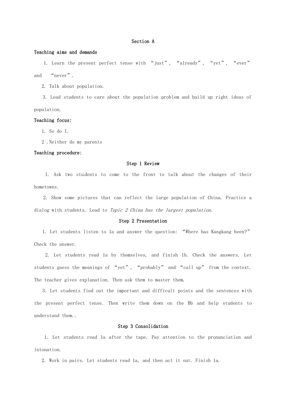 九年级英语上册 Unit 1 Topic 2 he population in developing countries is growing faster教案 （新版）仁爱版-（新版）仁爱版初中九年级上册英语教案_第2页