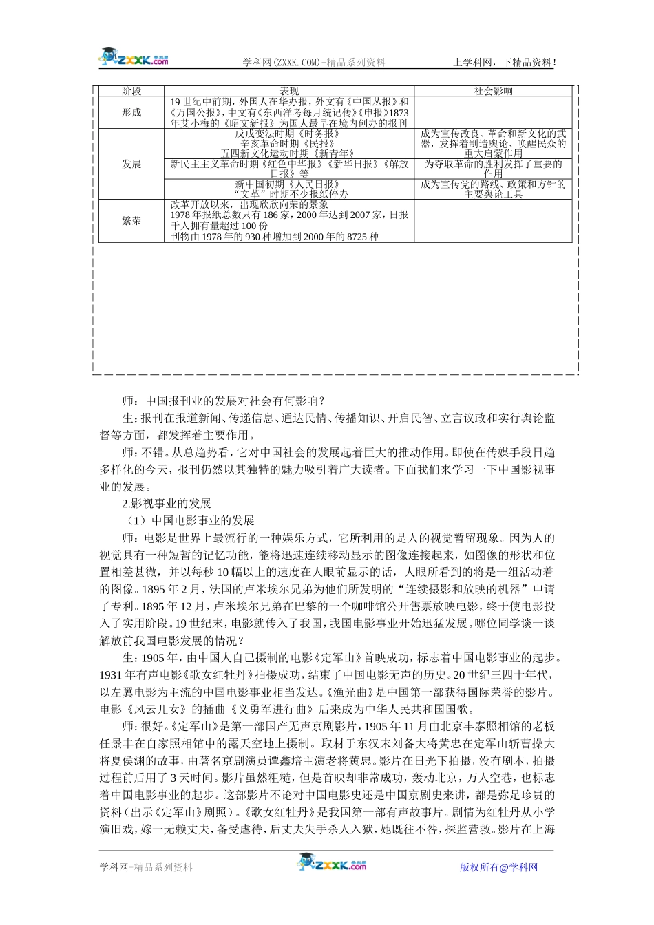 高中历史：5.16大众传媒的变迁 教案 新人教版必修2_第2页