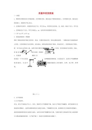 九年级物理：三、密度教案（人教新课标版）
