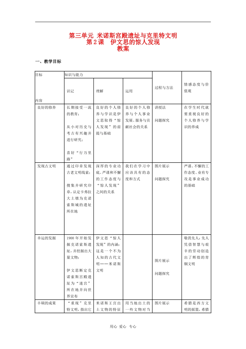 高中历史：3.2《伊文思的惊人发现》教案（新人教版选修5）_第1页