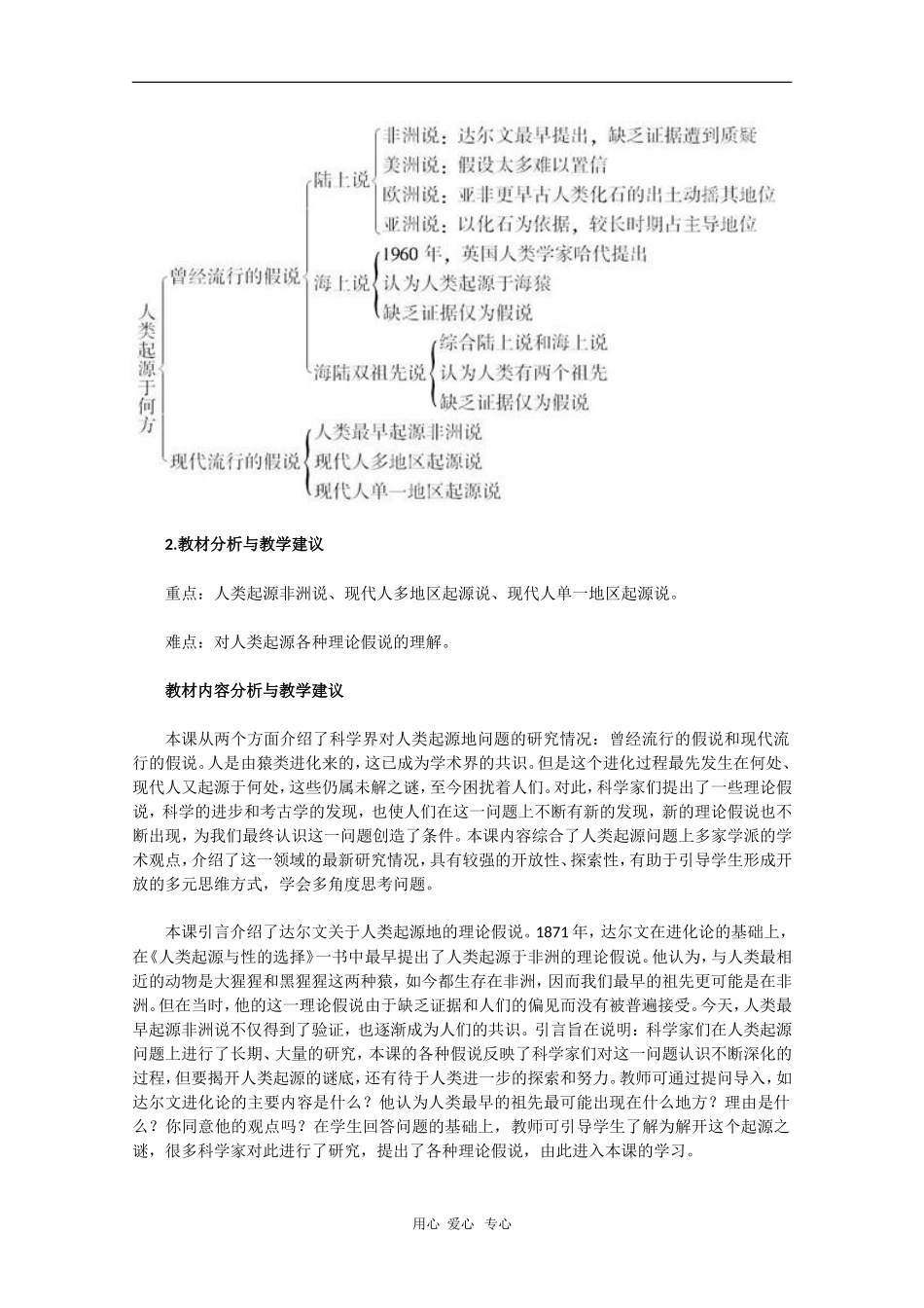 高中历史：2.4《人类起源在何方》教案（新人教版选修5）_第2页