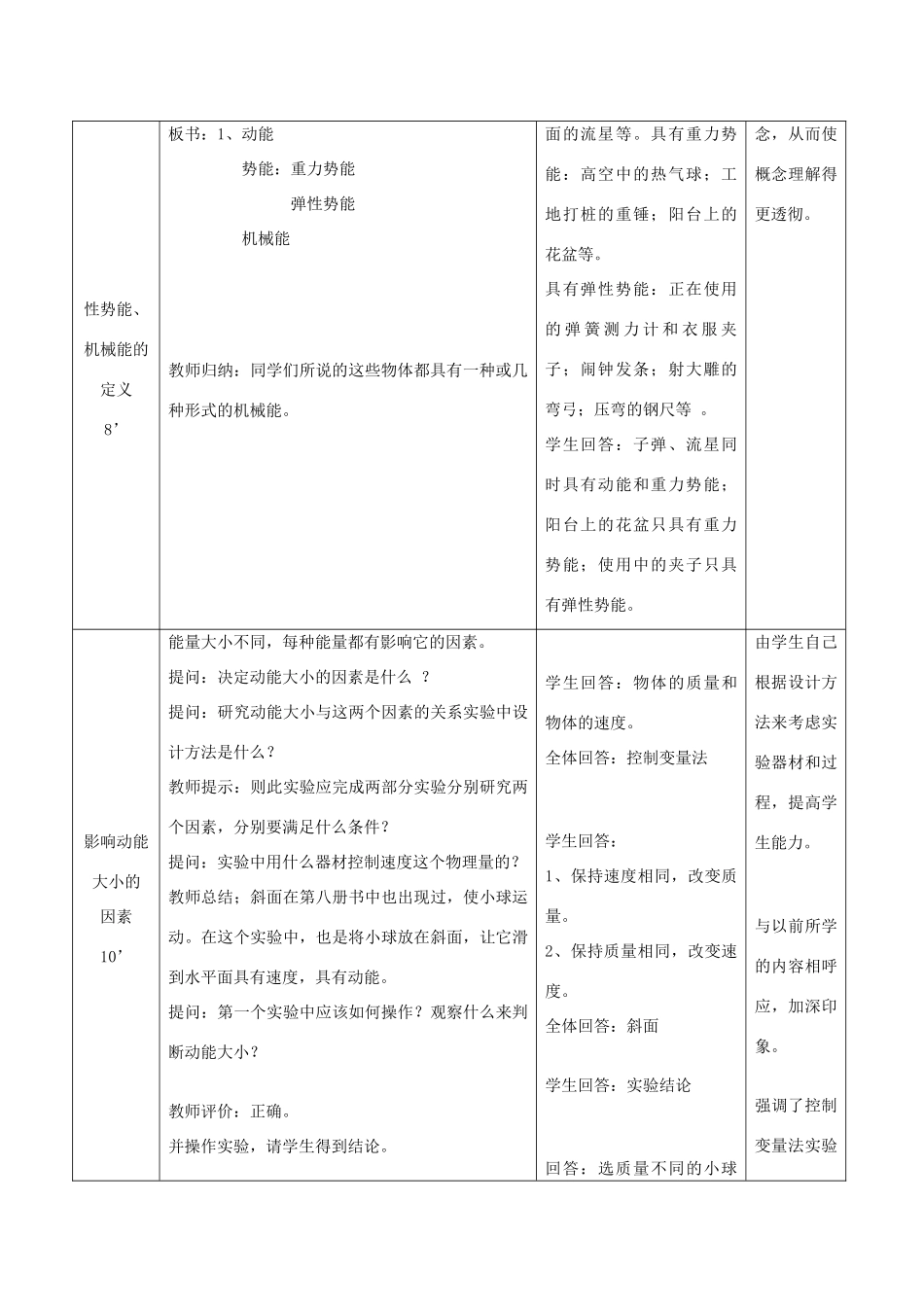 九年级物理《机械能》复习教案 苏科版_第2页