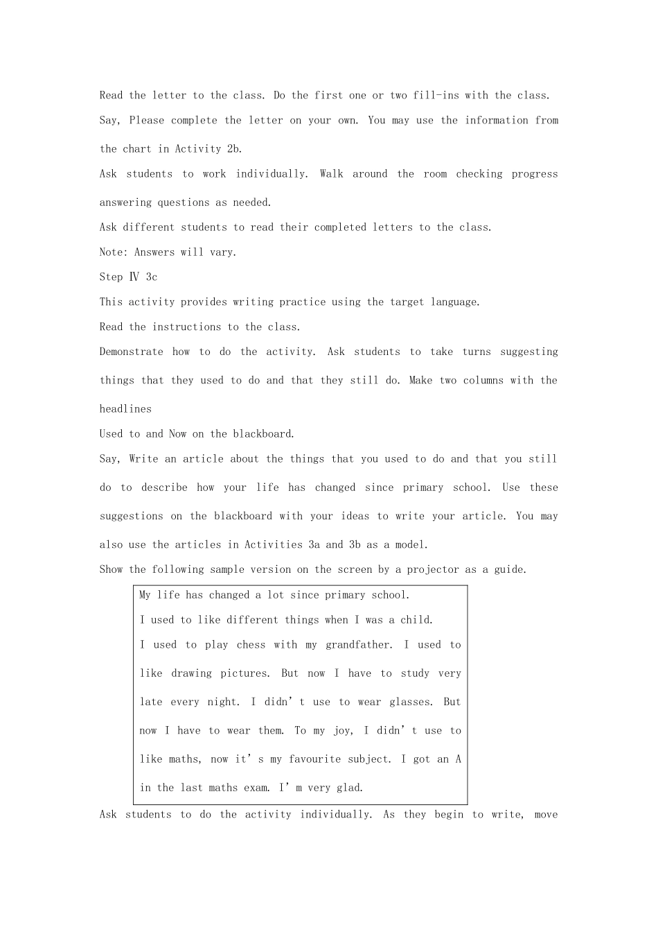 九年级英语全册 Unit 2 I used to be afraid of the dark The 5th Period示范教案 人教新目标版_第3页