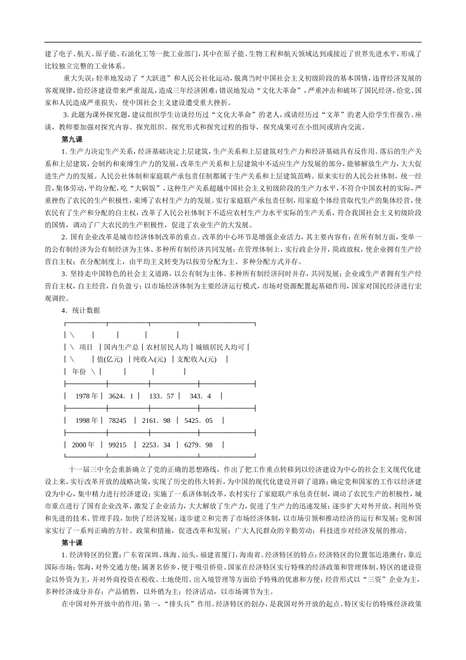 高中历史（全册） 课后探究与思考答案教案大象版必修2_第3页