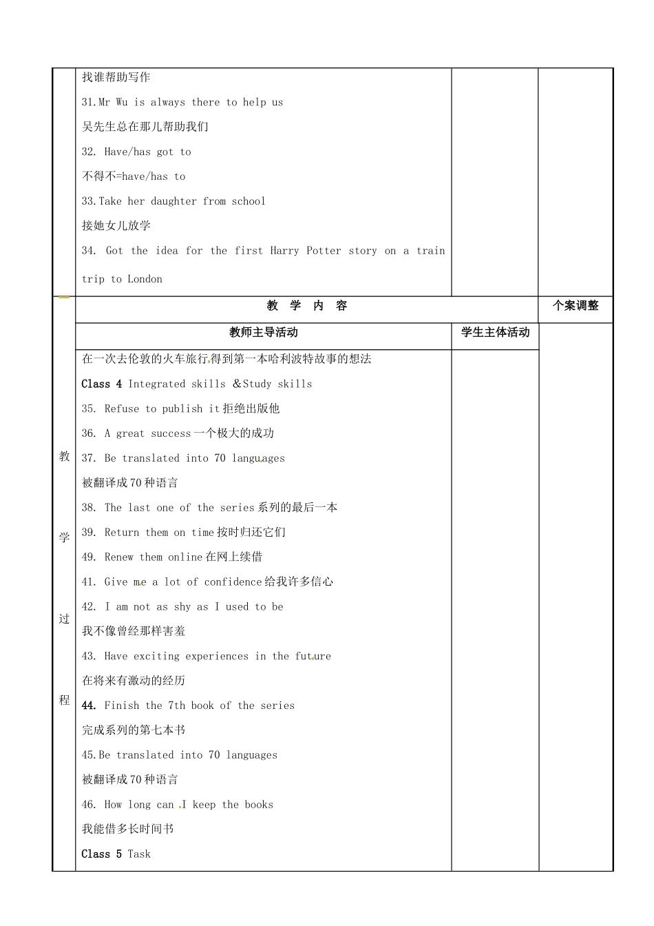 八年级英语下册 Unit 4 A good read复习教案2 （新版）牛津版-（新版）牛津版初中八年级下册英语教案_第2页