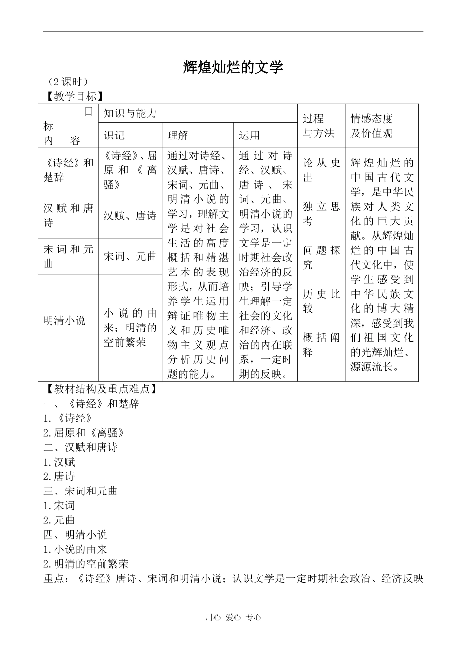 高中历史辉煌灿烂的文学人教版必修三_第1页