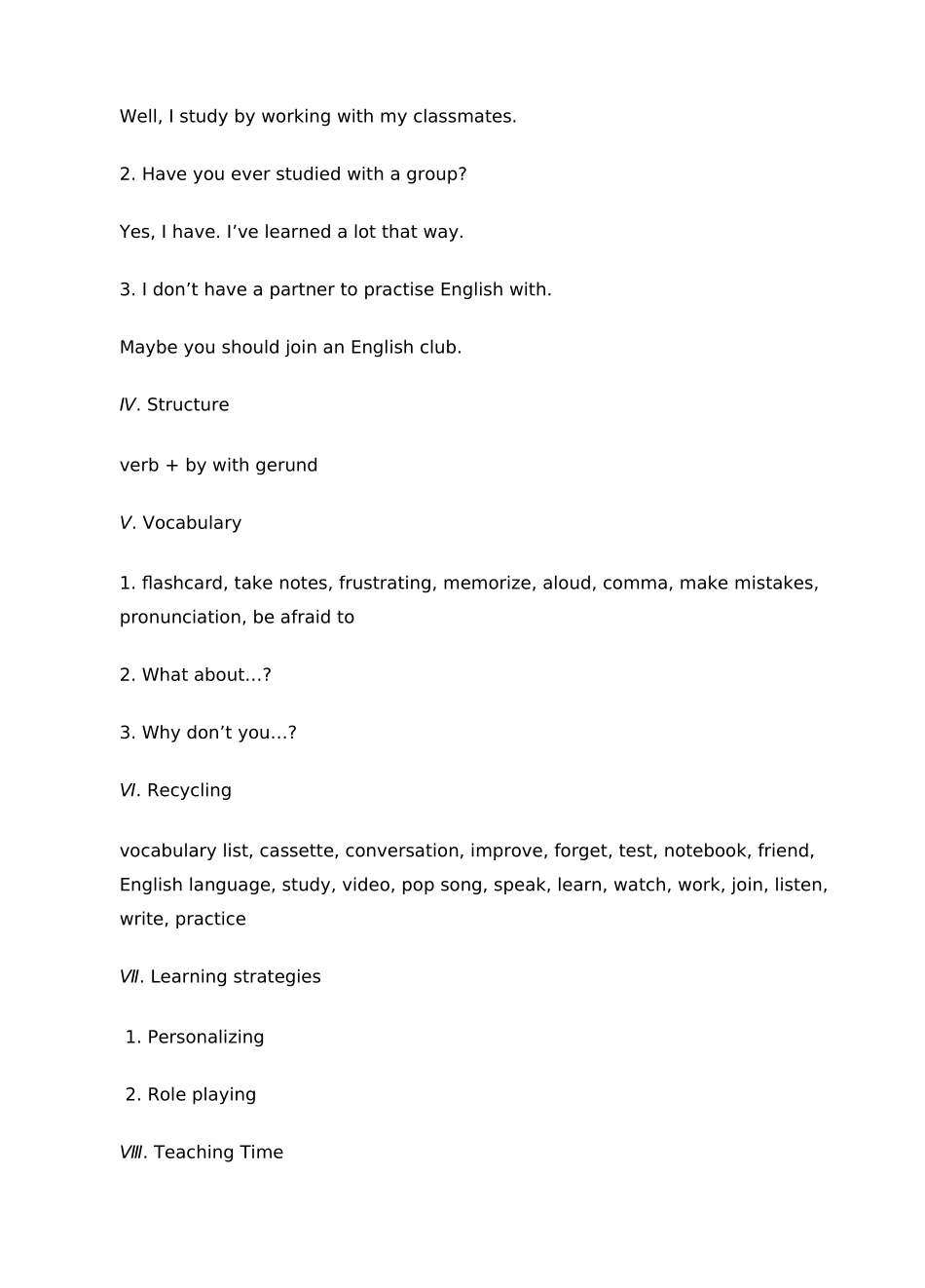 九年级英语 unit 1 How do you study for a test_ period 1新目标(go for it) 教案人教版_第3页