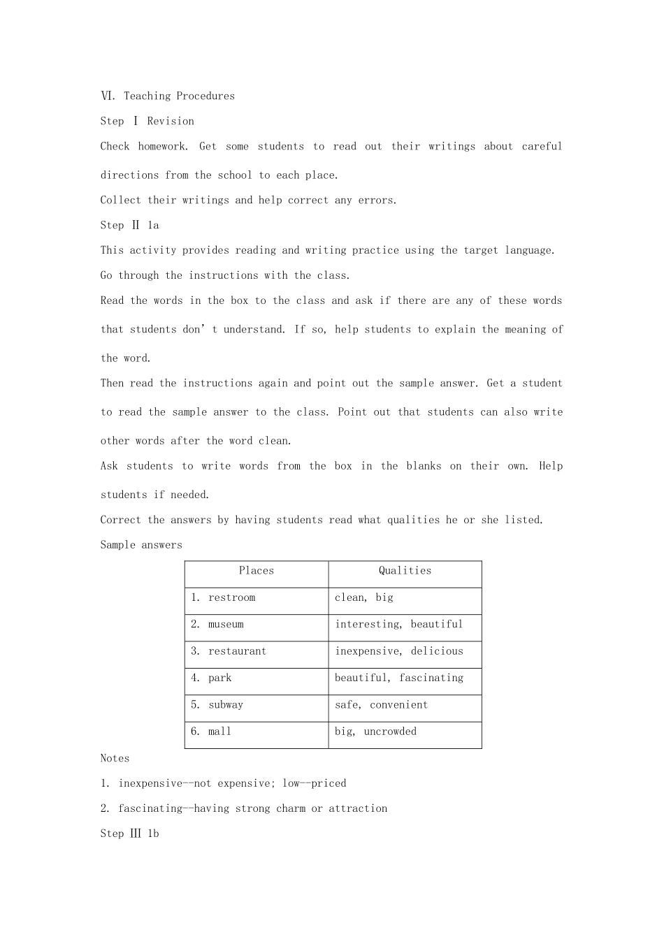 九年级英语全册 Unit 11 Could you please tell me where the restrooms are The 4th Period示范教案 人教新目标版_第2页