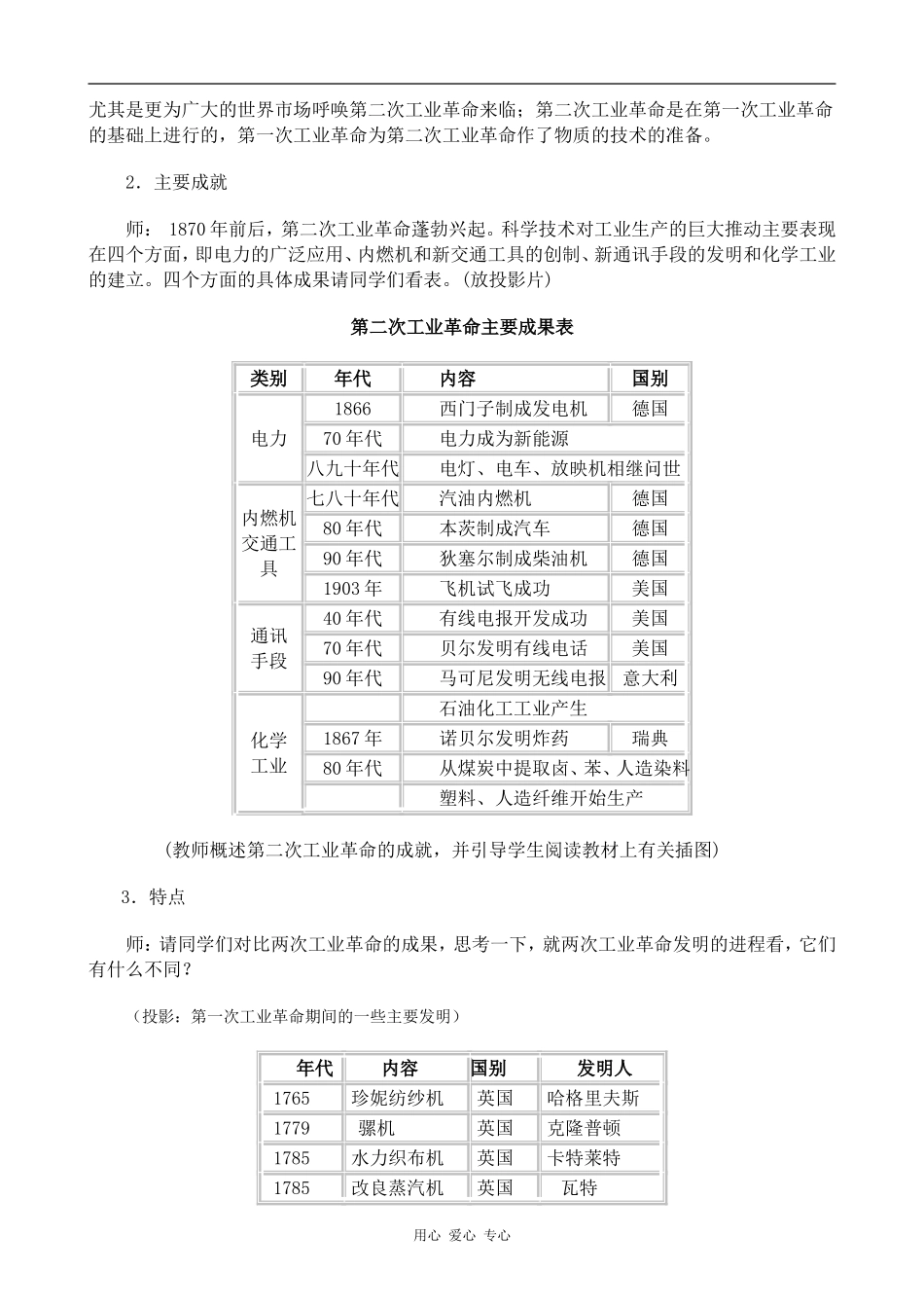 高中历史第二次工业革命旧人教版高二上_第2页