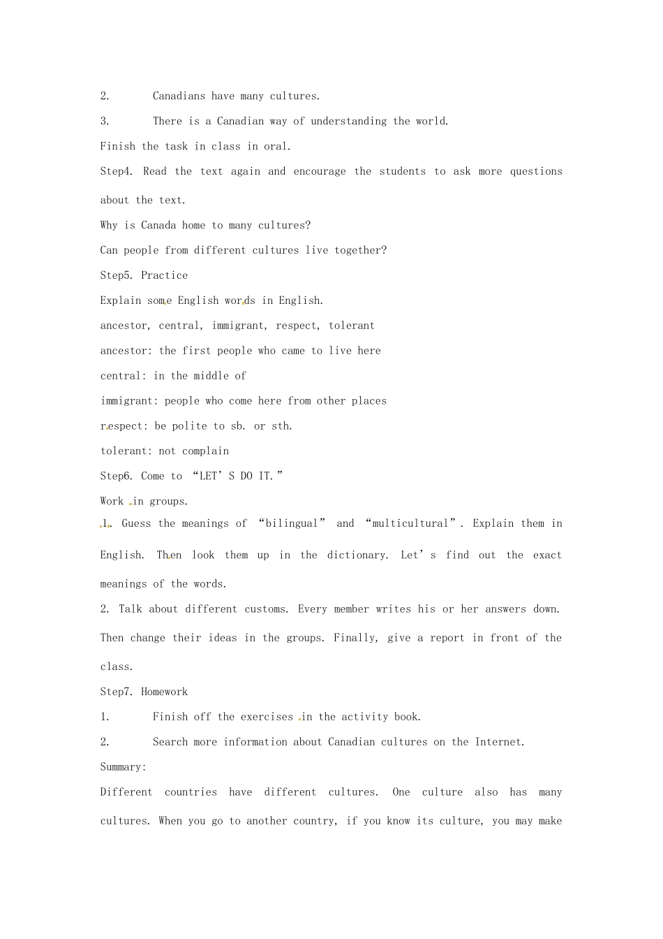 九年级英语下册 Unit 5 Culture Shapes Us Lesson 38教案 冀教版_第2页