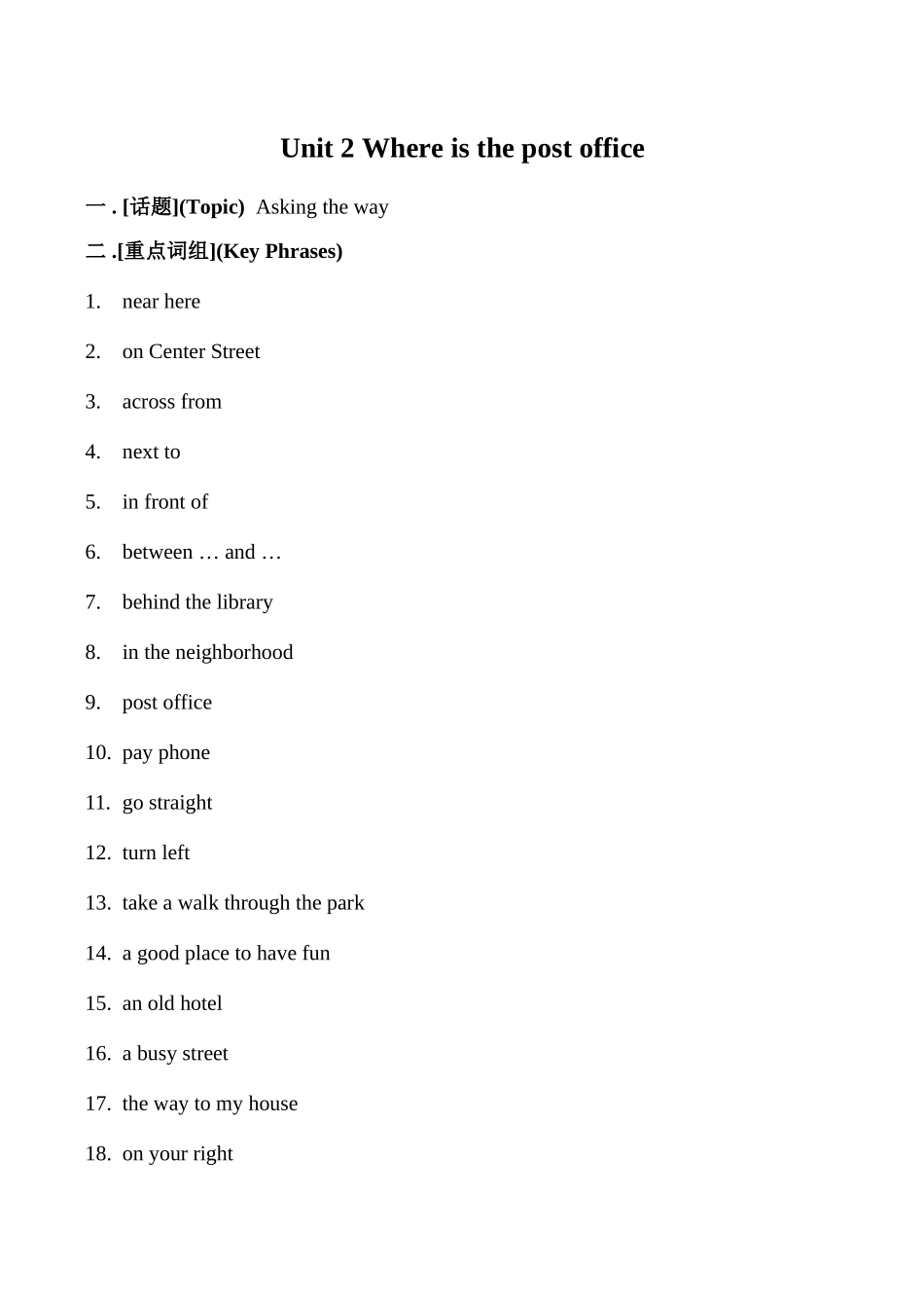 七年级英语下册 Where is the post office新人教版_第1页