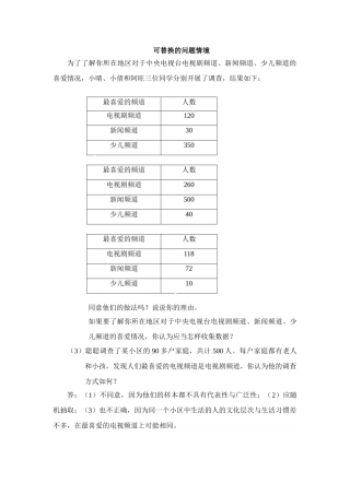 可替换的问题情境