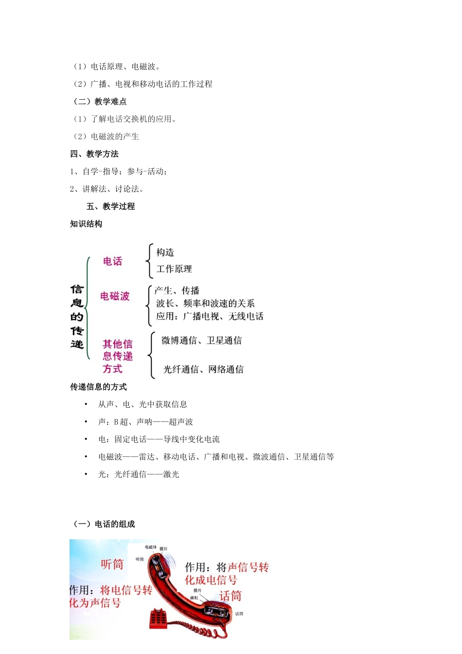 中考物理 信息的传递复习教案-人教版初中九年级全册物理教案_第2页