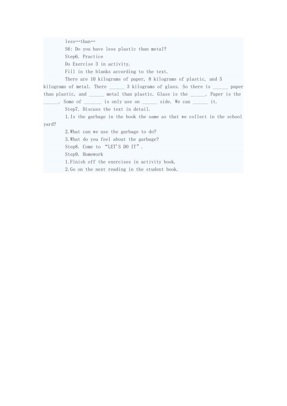 八年级英语下册 Unit8 Lesson 61教案 冀教版_第2页