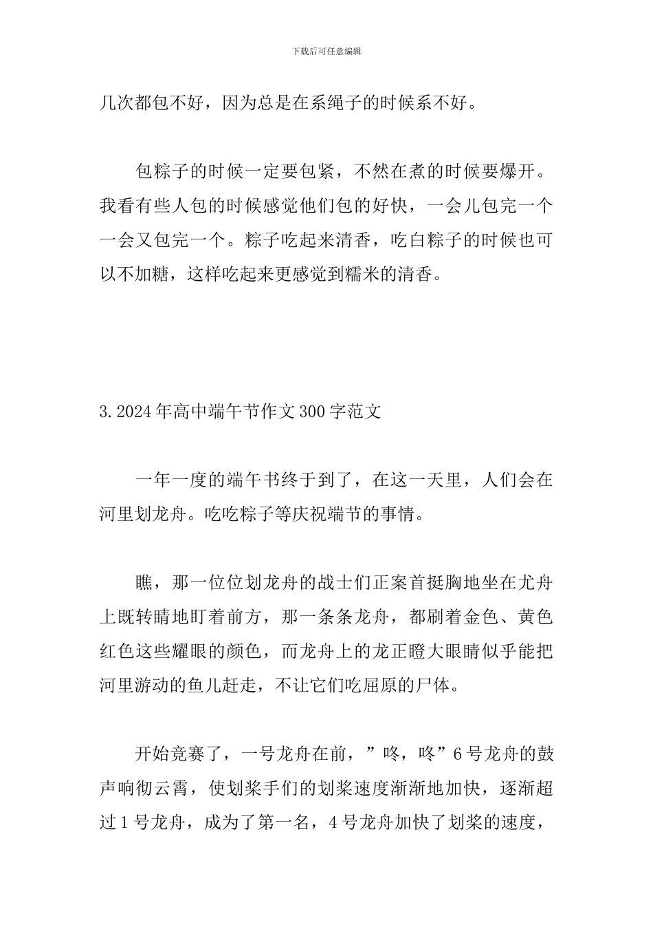 2024年高中端午节作文300字范文_第3页