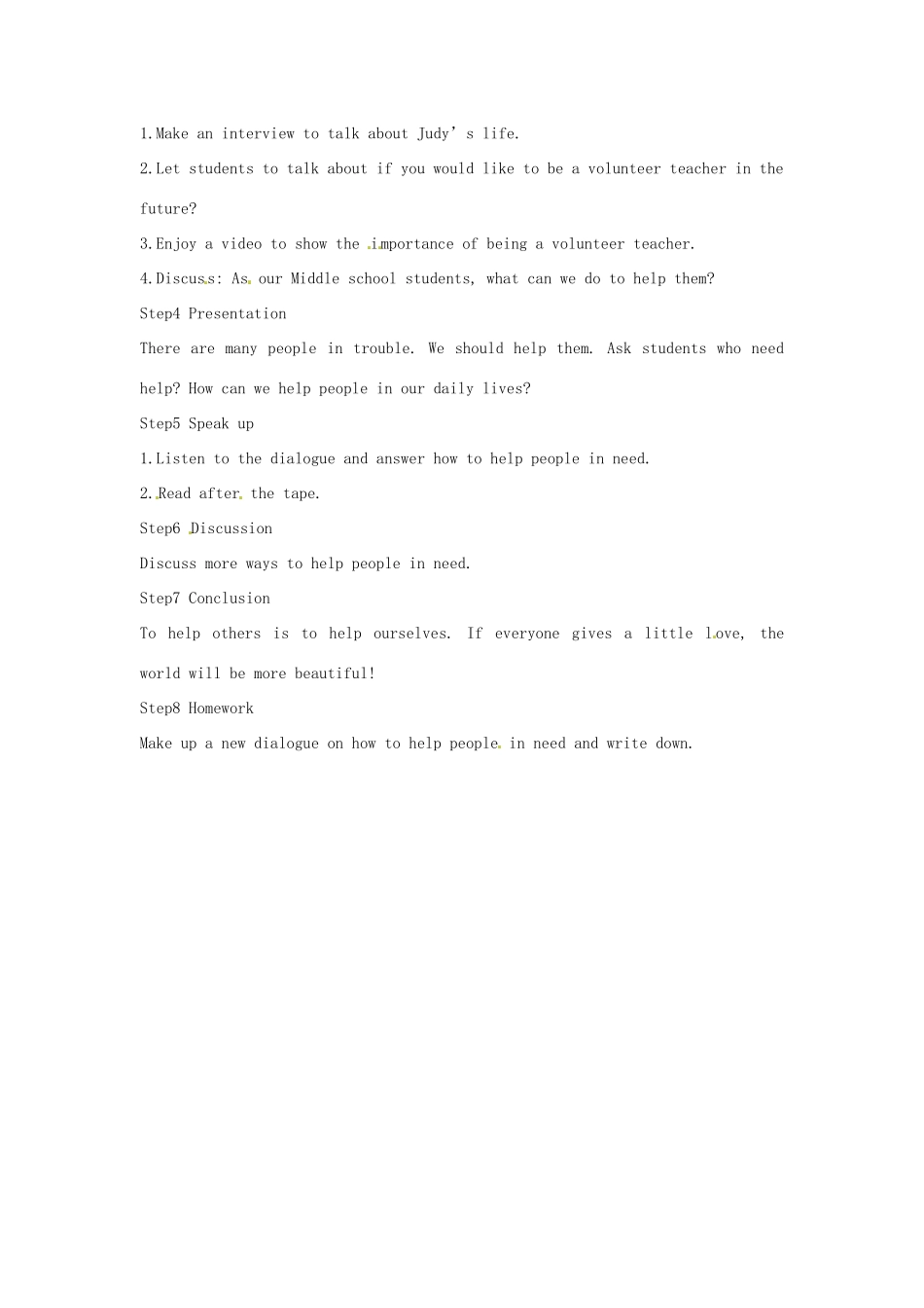 八年级英语下册《Unit 6 Sunshine for all Integrated skills》教案 （新版）牛津版-（新版）牛津版初中八年级下册英语教案_第2页