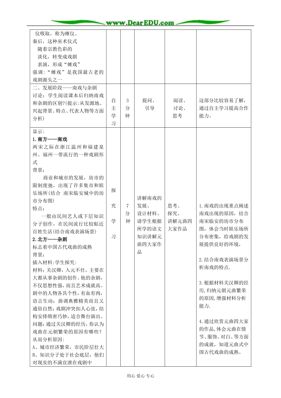高中历史梨园春秋教案 岳麓版 必修2_第3页