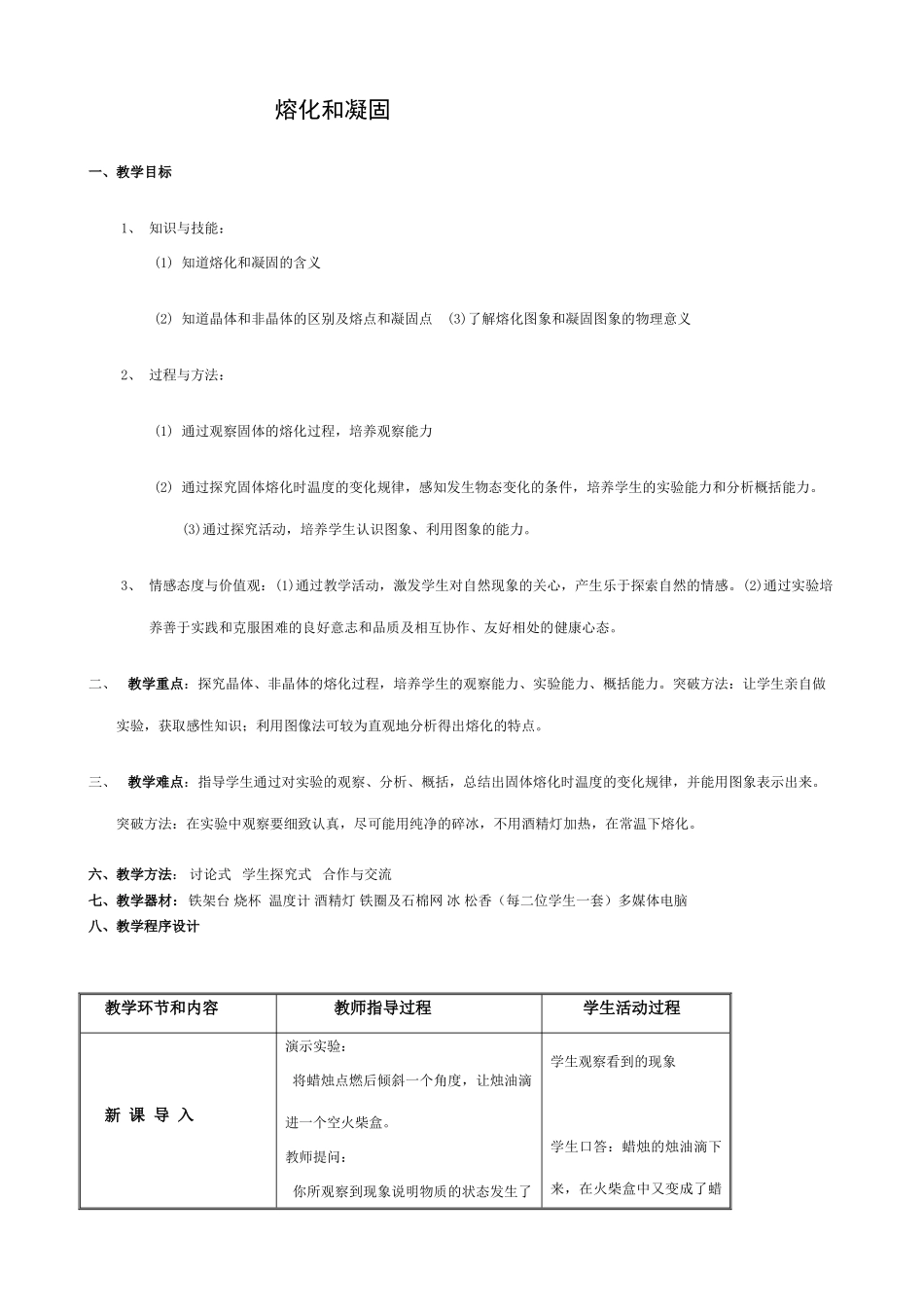 八年级物理苏科版熔化和凝固1_第1页