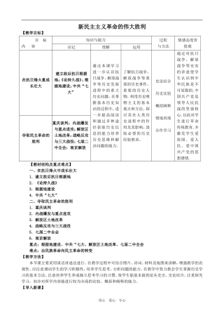 高中历史新民主主义革命的伟大胜利人教版必修一