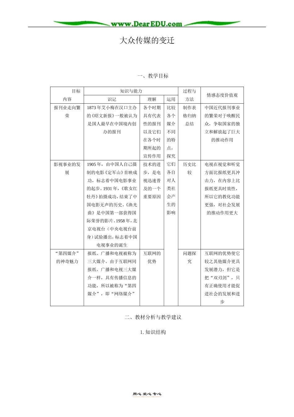 高中历史大众传媒的变迁教案 新课标 人教版 必修2_第1页
