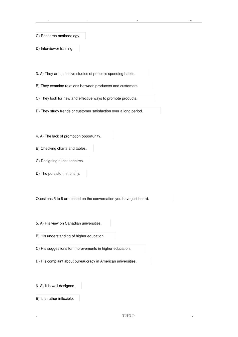 2016年6月英语六级考试真题试卷附答案和解析第1套_第2页