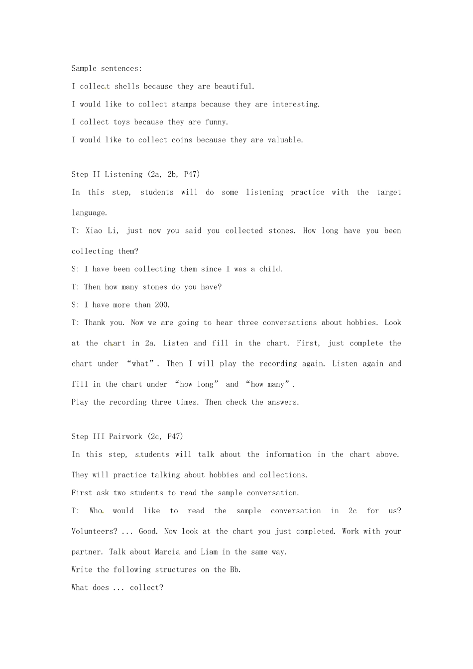 安徽省滁州二中八年级英语上册 Unit 6 Period 3 Integrating skills教案 人教新目标版_第3页