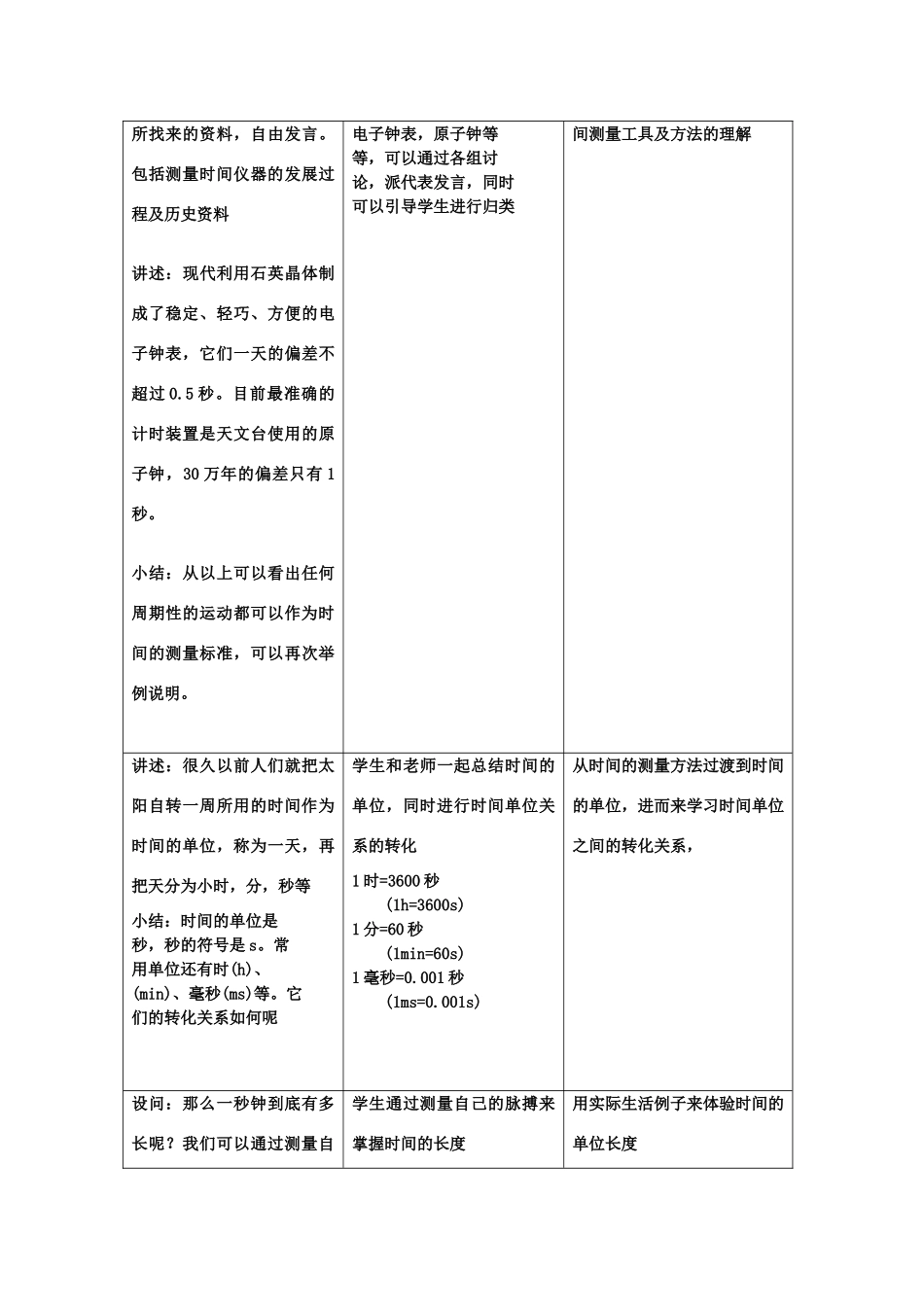 七年级科学上：第1章第6节 时间的测量教案浙教版_第3页