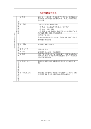 高中历史以经济建设为中心教案2岳麓版必修2
