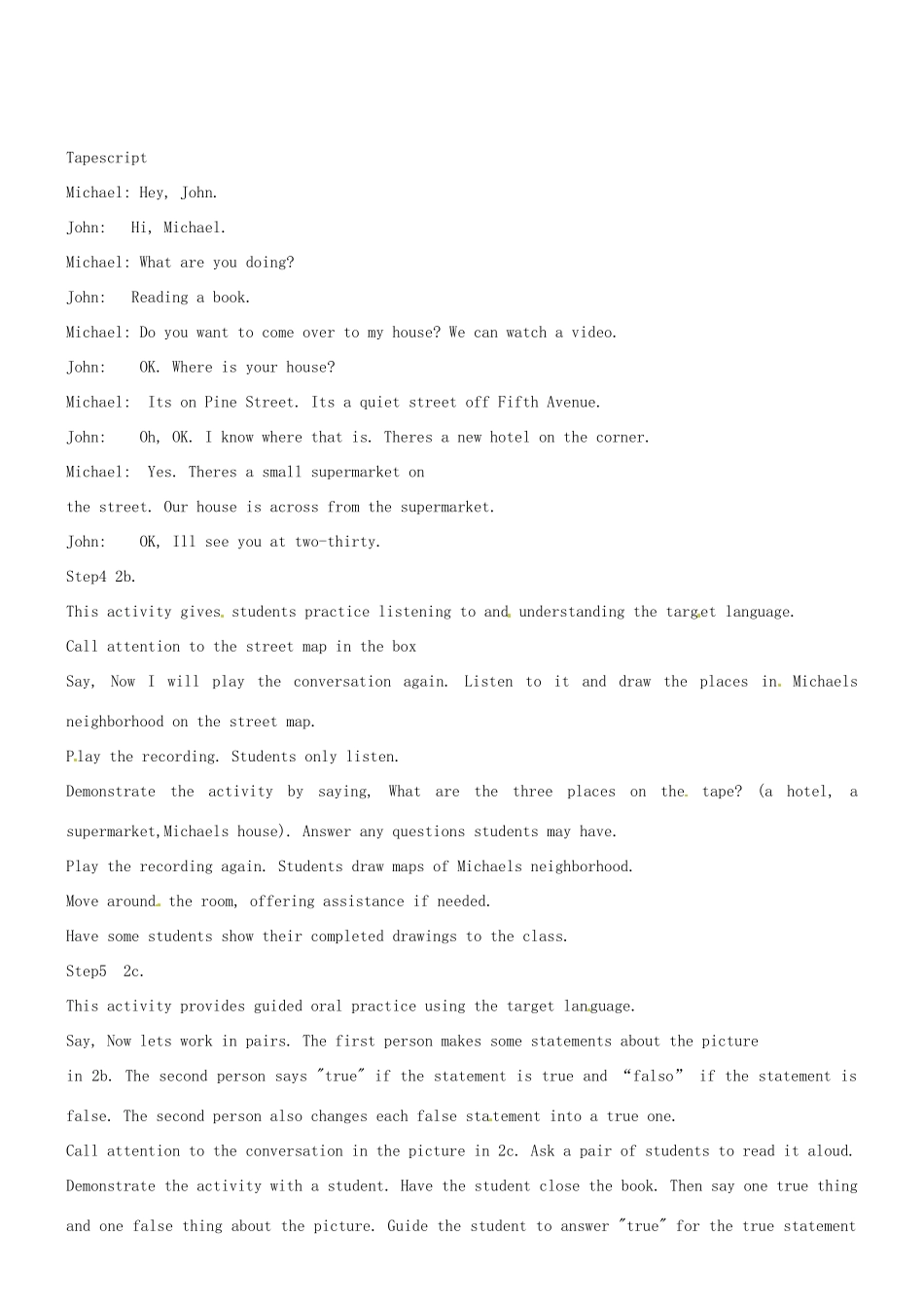 七年级英语下册 Unit2教案三 人教新目标版_第2页