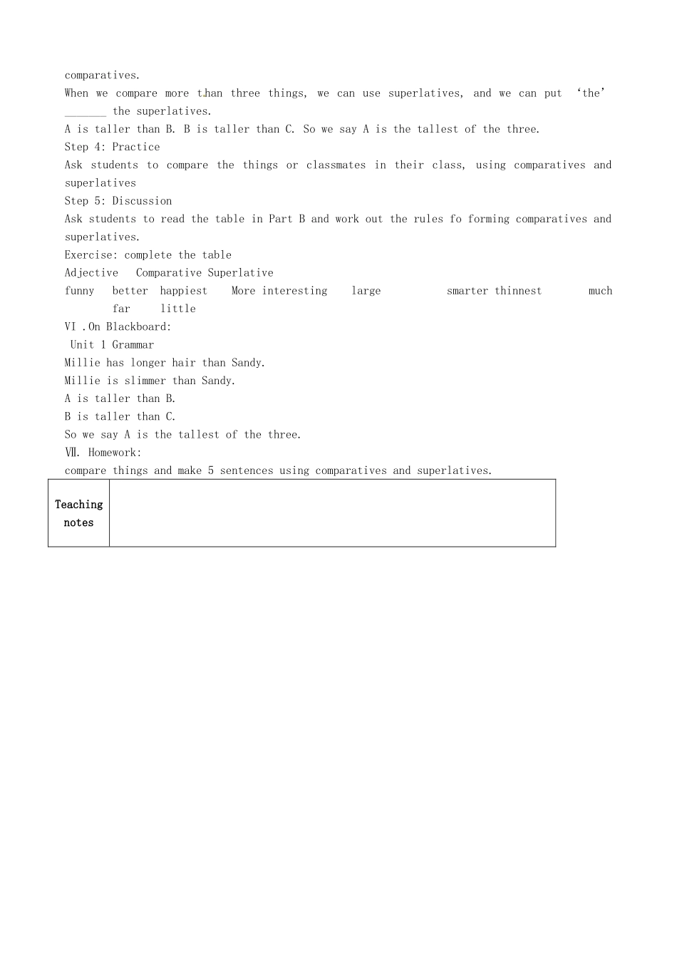 八年级英语上册 Unit 1 Friends Grammar教案 牛津版-牛津版初中八年级上册英语教案_第2页