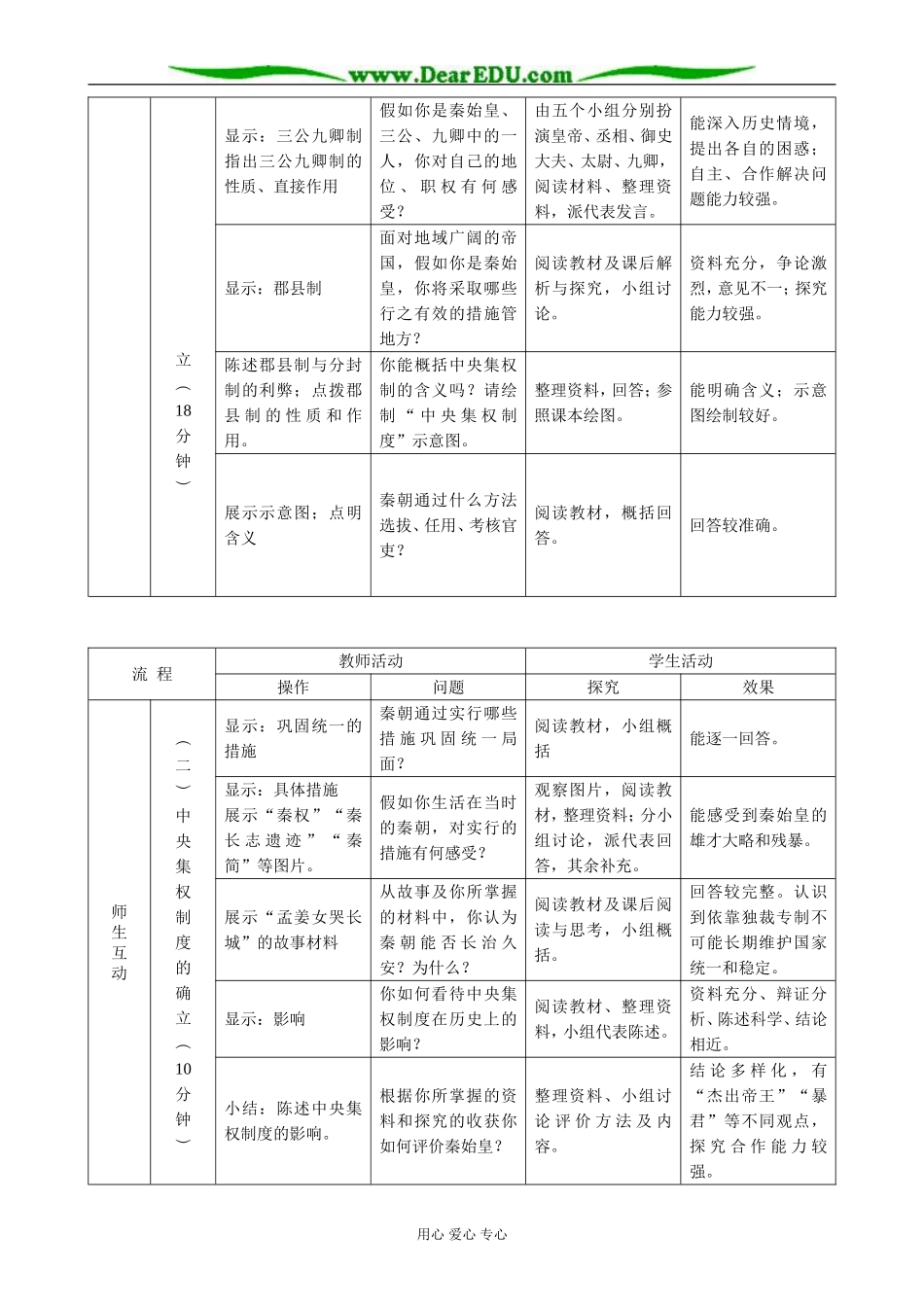 高中历史中央集权制度的确立教案 岳麓版 必修1_第3页