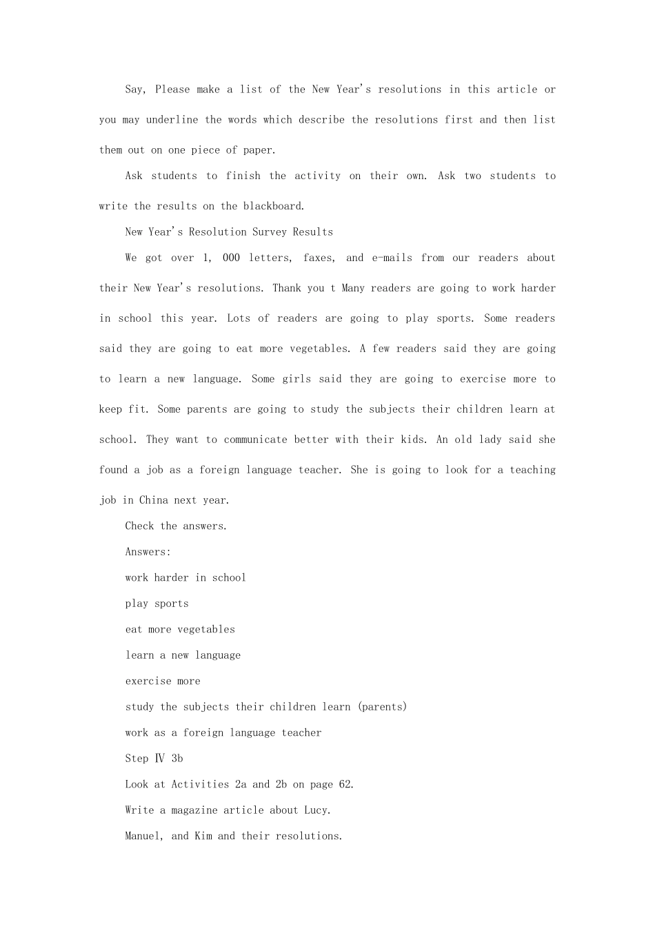 八年级英语上册 The Fifth Period教案 人教新目标版_第3页