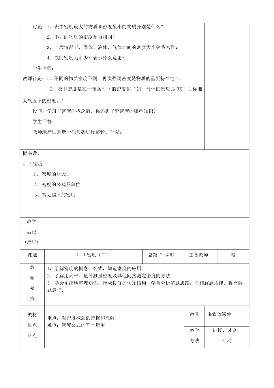 八年级科学上册 第四章 浮力教案（全） 华师大版_第3页