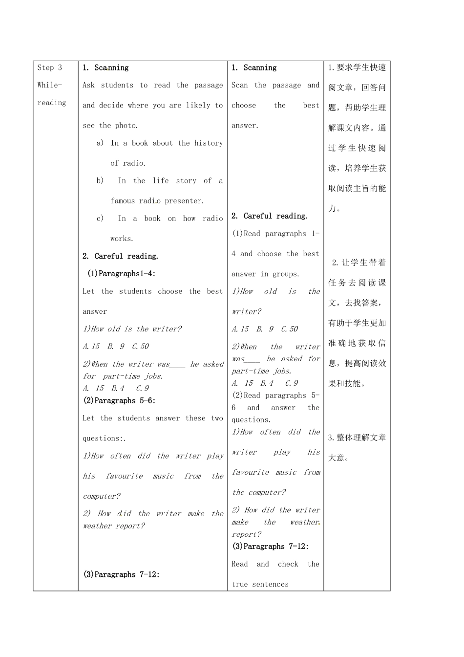 八年级英语下册 Module 10 Unit 2 It seemed that they were speaking to me in person教案 （新版）外研版-（新版）外研版初中八年级下册英语教案_第2页