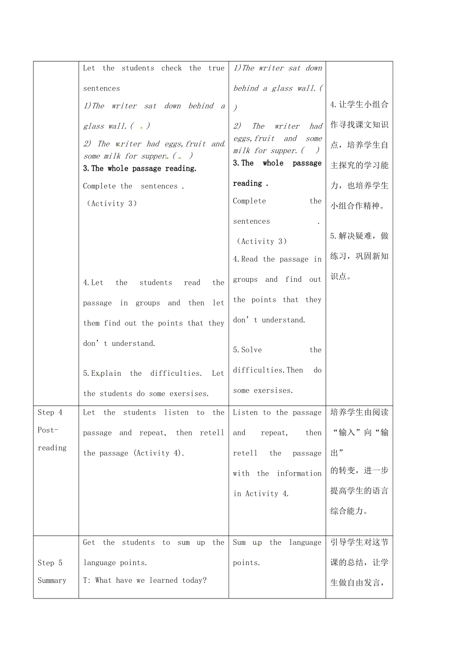 八年级英语下册 Module 10 Unit 2 It seemed that they were speaking to me in person教案 （新版）外研版-（新版）外研版初中八年级下册英语教案_第3页