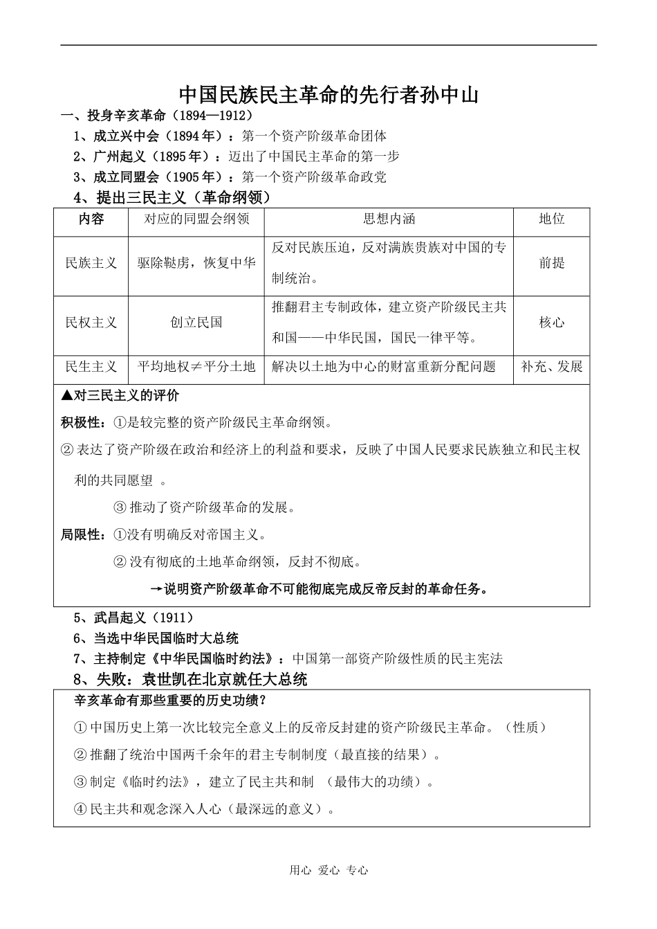 高中历史中国民族民主革命的先行者孙中山人教版选修四_第1页