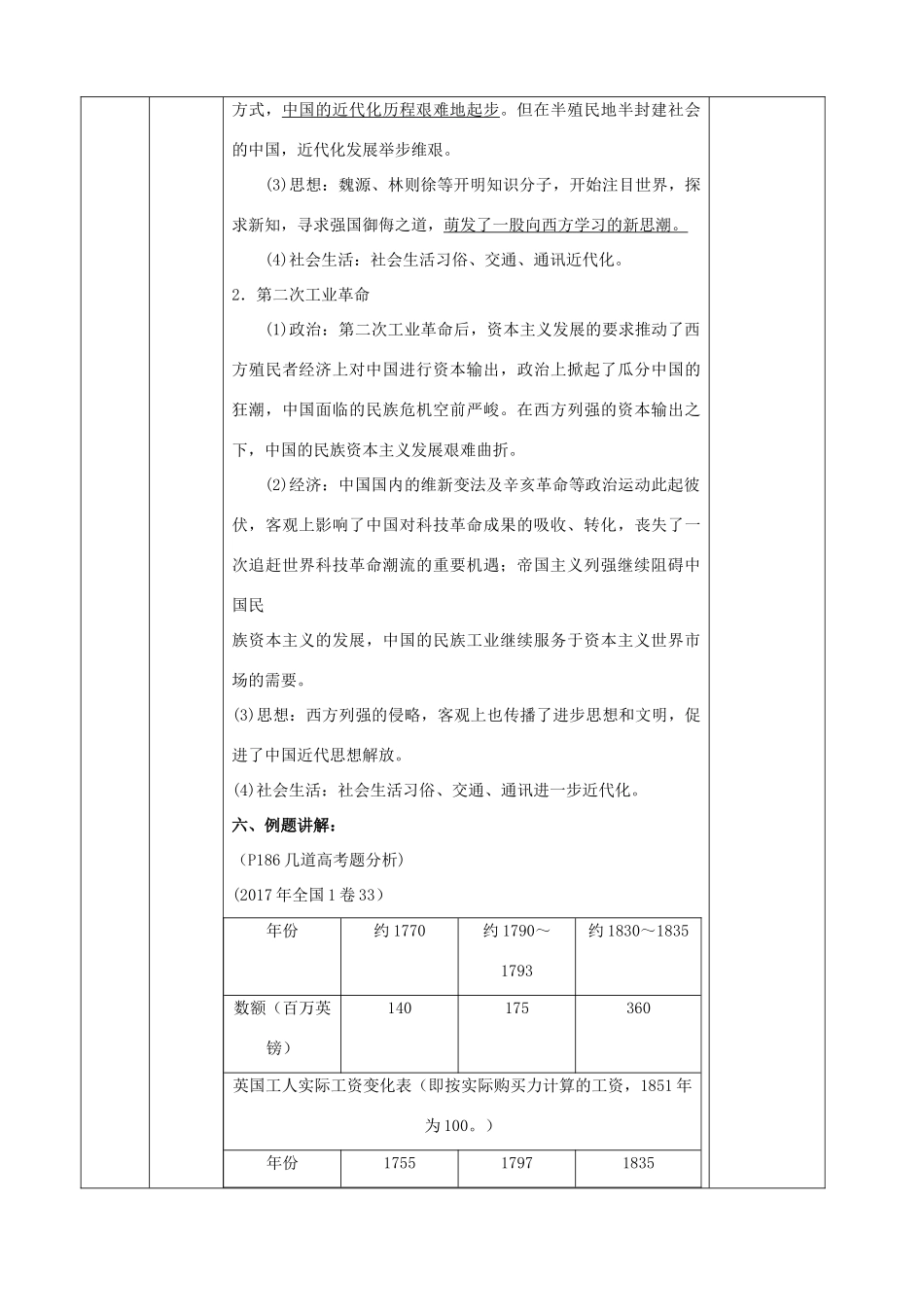 高中历史上学期第2周《两次工业革命与世界市场的形成》教学设计-人教版高中全册历史教案_第3页