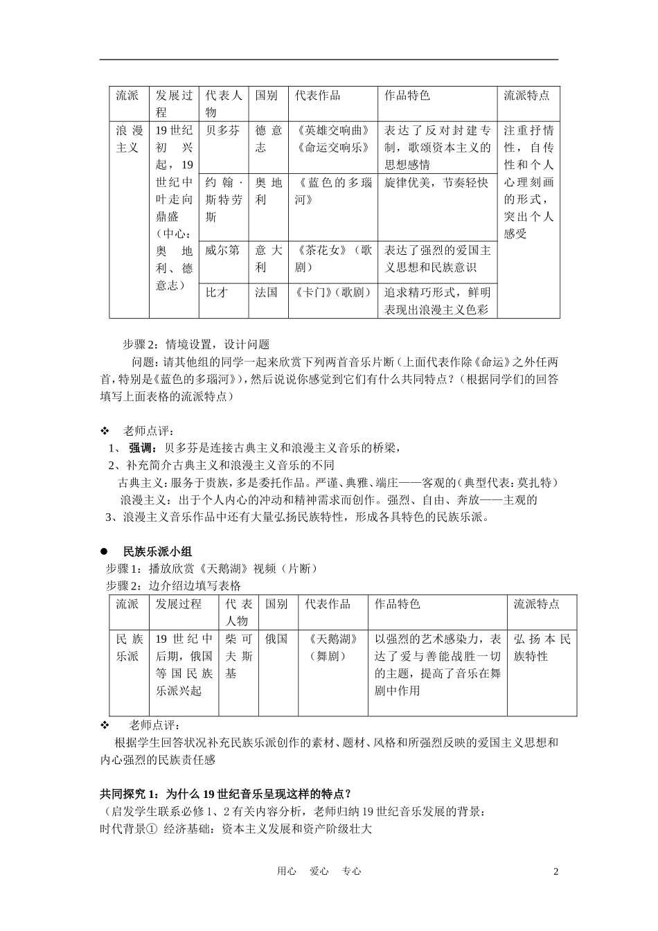 高中历史《音乐与影视艺术》教案5 新人教版必修3_第2页